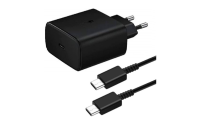 SAMSUNG EP-TA800X CHARGEUR MURAL USB-C ULTRA RAPIDE 25W +CÂBLE * NOIR