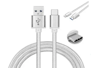 CABLE CHARGE/SYNC. USB3.0 > USB-C (M) BLIND&Eacute; 1.0M * SILVER