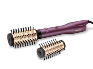 BABYLISS brosse soufflante rotative, 650W + 2 accessoires dorée/violette - AS950E