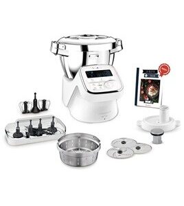 MOULINEX i-COMPANION chrom&eacute; XL + livre + d&eacute;coupe l&eacute;gumes 1500W