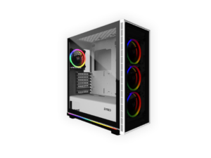 BOITIER PC M.RED WHITE DESTROYER Glass-G ARGB MT/ATX