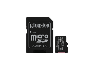 MicroSD 64Go Kingston UHS-I c10 U1 +Adapt.