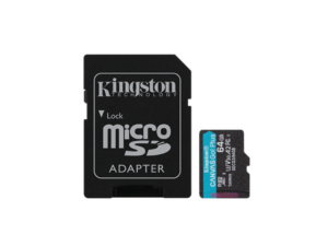 MICROSD 64GO KINGSTON UHS-I CANVAS GO! PLUS C10 U3