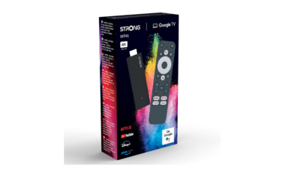 STRONG SRT41 TV Stick 4K/UHD WiFi +Télec. AndroïdTV * Noir